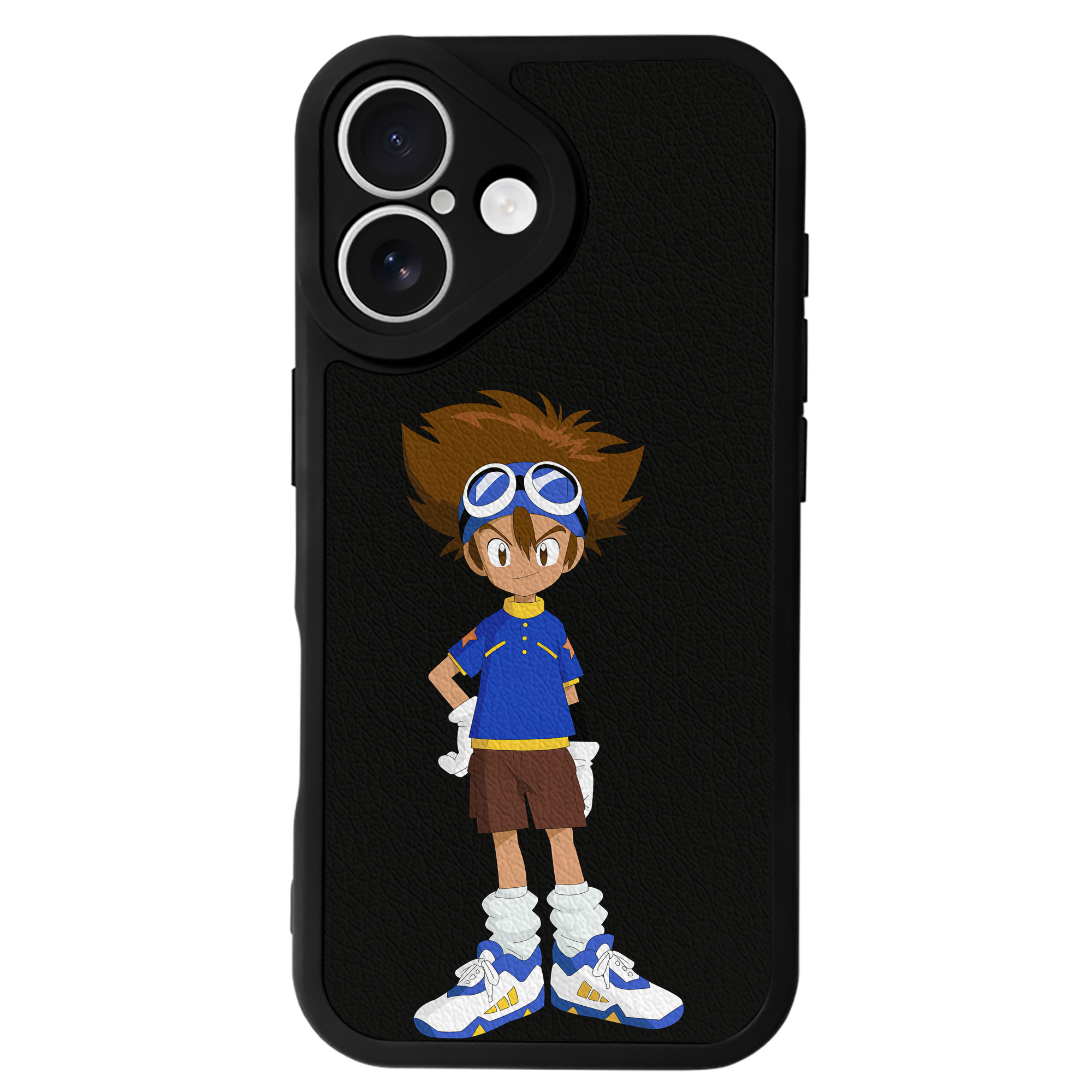 （画像用） Digimon デジタルモンスター/デジモン 【iPhone 16シリーズ対応】シリコンスマホケース（レザー調） 材質：シリコン